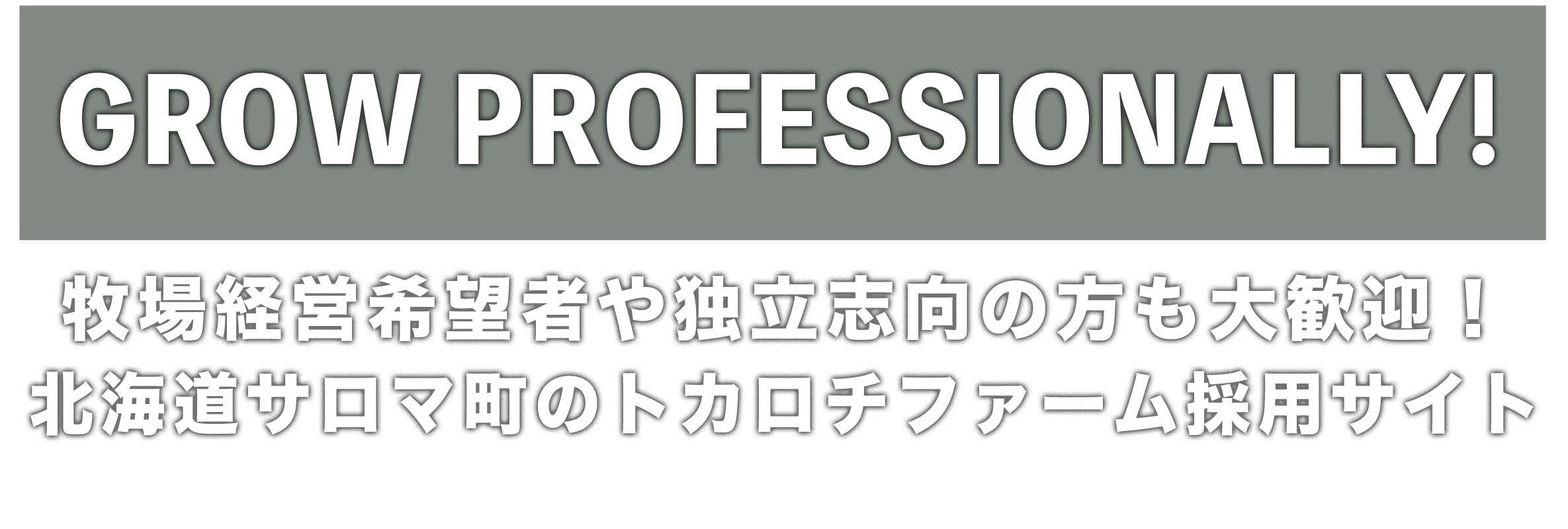 牧場経営希望者や独立志向の方も大歓迎！北海道サロマ町の放牧場・トカロチファーム採用サイト